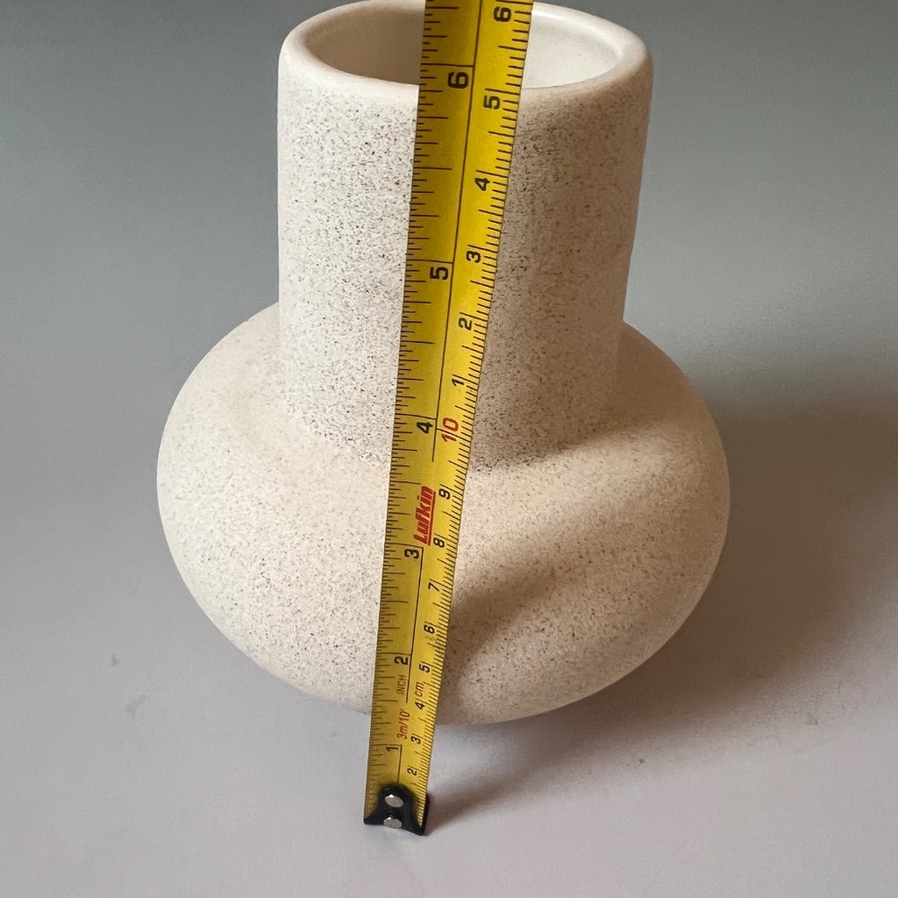 Modern Speckled Ceramic Bud Vase Neutral Minimalist Scandinavian Decor 6" - Picture 3 of 6